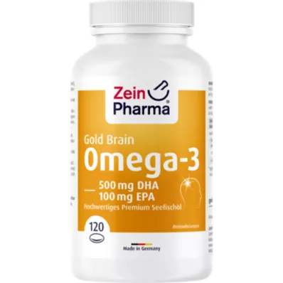 OMEGA-3 Gold Brain DHA 500mg/EPA 100mg Softgelkap, 120 st