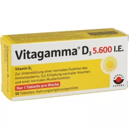 VITAGAMMA D3 5 600 I.E. vitamin D3 NEM Tabletter, 50 st