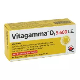 VITAGAMMA D3 5 600 I.E. vitamin D3 NEM Tabletter, 50 st