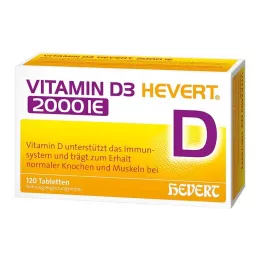 VITAMIN D3 HEVERT 2 000 I.U. tabletter, 120 st