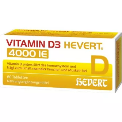 VITAMIN D3 HEVERT 4 000 I.U. tabletter, 60 st