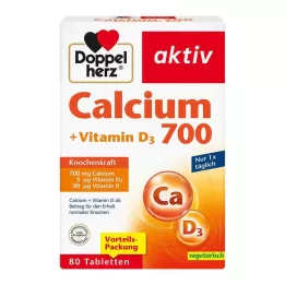 DOPPELHERZ Kalcium 700+Vitamin D3 tabletter, 80 kapslar