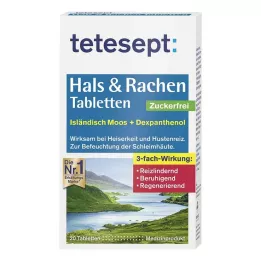TETESEPT Halstabletter &amp; Halstabletter sockerfria, 20 st
