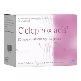 CICLOPIROX acis 80 mg/g nagellack innehållande aktiv substans, 6 g