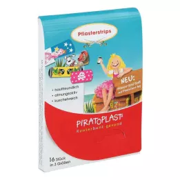 PIRATOPLAST Gipsremsor för flickor, 3 storlekar, 16 st