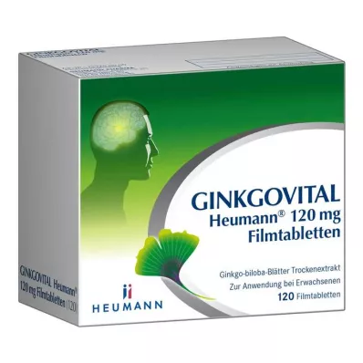 GINKGOVITAL Heumann 120 mg filmdragerade tabletter, 120 st GINKGOVITAL Heumann 120 mg filmdragerade tabletter, 120 st