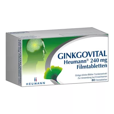 GINKGOVITAL Heumann 240 mg filmdragerade tabletter, 80 tabletter GINKGOVITAL Heumann 240 mg filmdragerade tabletter, 80 tabletter