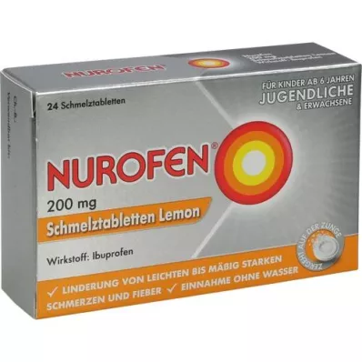 NUROFEN 200 mg citronsmältande tabletter, 24 st
