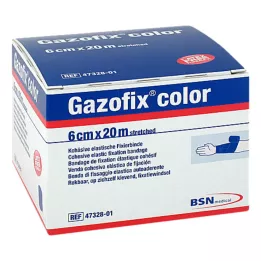 GAZOFIX färg Fixeringsbandage kohesivt 6 cmx20 m blått, 1 st