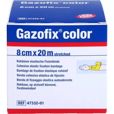 GAZOFIX färg Fixeringsbandage kohesivt 8 cmx20 m gult, 1 st