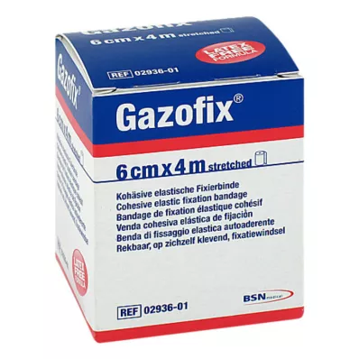 GAZOFIX Fixeringsbandage kohesivt 6 cmx4 m, 1 st