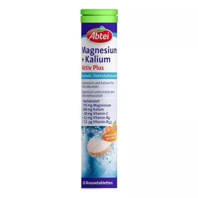 Abbey Magnesium + Potassium Active Plus brustabletter, 15 st Abbey Magnesium + Potassium Active Plus brustabletter, 15 st