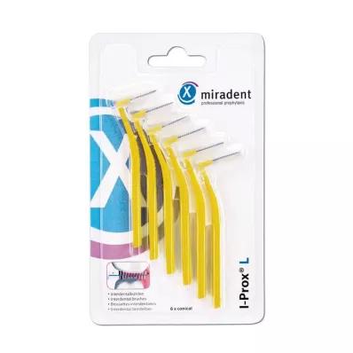 Miradent interdentalborste I-Prox L 0,5 mm gul, 6 st Miradent interdentalborste I-Prox L 0,5 mm gul, 6 st