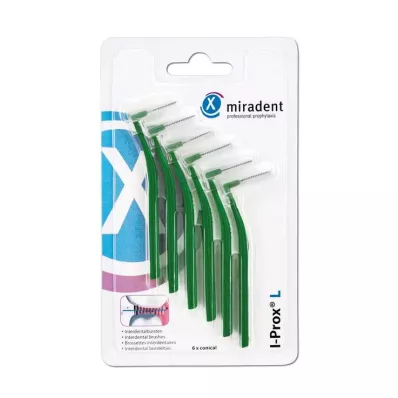 Miradent interdentalborste I-Prox L 0,7 mm grön, 6 st Miradent interdentalborste I-Prox L 0,7 mm grön, 6 st