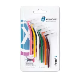 MIRADENT Mellanrumsborste I-Prox L assorterad, 6 st