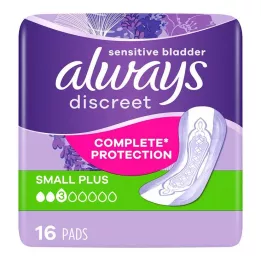 ALWAYS diskret inkontinensskydd small plus, 16 st