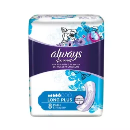 ALWAYS diskret inkontinensskydd lång plus, 8 st