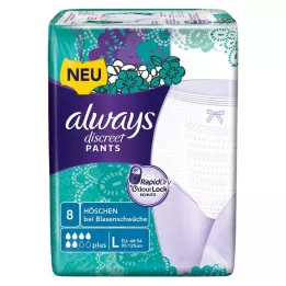 ALWAYS diskreta inkontinensbyxor plus L, 8 st