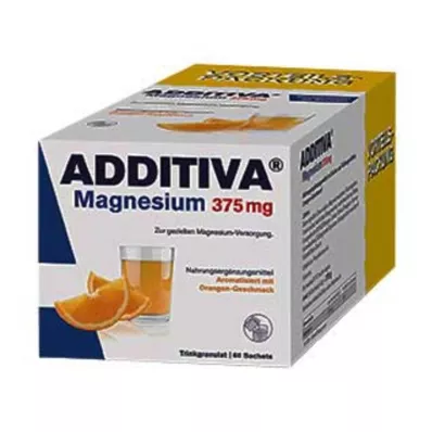 Additiva Magnesium 375 mg Granulat Apelsin, 60 st Additiva Magnesium 375 mg Granulat Apelsin, 60 st