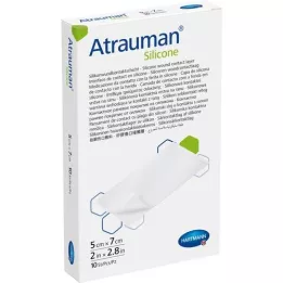 ATRAUMAN Sterila 5x7 cm kompresser av silikon, 10 st