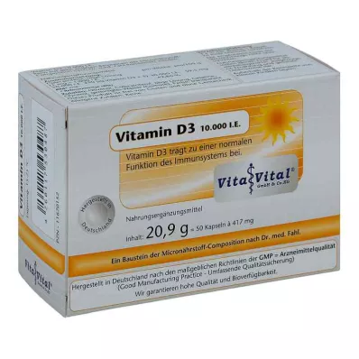 Vitamin D3 10 000 Dvs.Kapslar (50 stycken)