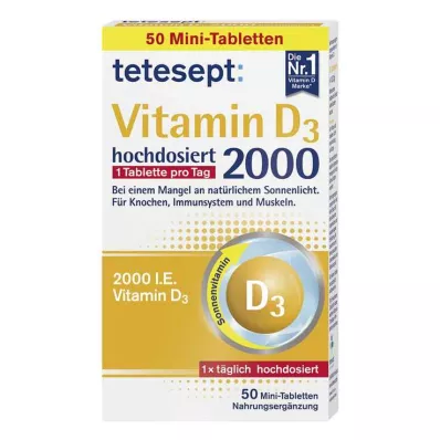 Tetesept Vitamin D3 2 000 filmdragerade tabletter, 50 tabletter