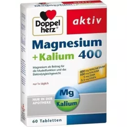 DOPPELHERZ Magnesium+kalium-tabletter, 60 st