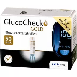 GLUCOCHECK GOLD Teststickor för blodglukos, 50 st