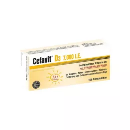 CEFAVIT D3 7 000 I.U. filmdragerade tabletter, 100 st