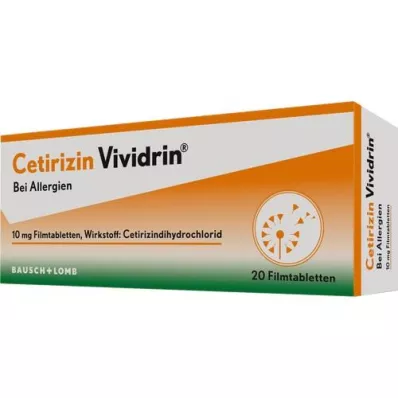 CETIRIZIN Vividrin 10 mg filmdragerade tabletter, 20 st