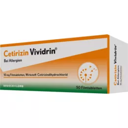 CETIRIZIN Vividrin 10 mg filmdragerade tabletter, 50 st