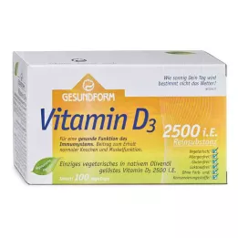 GESUNDFORM Vitamin D3 2 500 I.U. Vega-Caps, 100 st