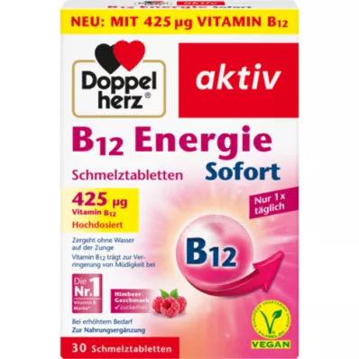 DOPPELHERZ B12 Energy snabbsmältande tabletter, 30 st