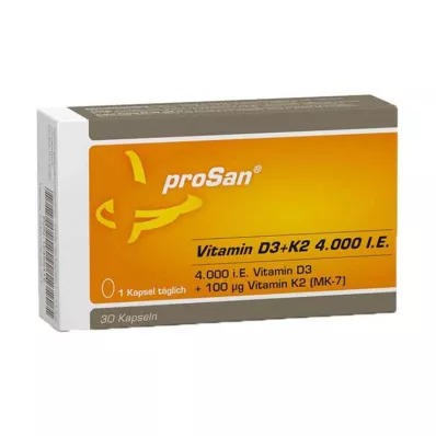 PROSAN Vitamin D3+K2 4 000 I.E. kapslar, 30 st