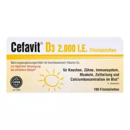 CEFAVIT D3 2 000 I.U. filmdragerade tabletter, 100 st