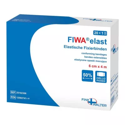 FIXIERBINDE elastisk 6 cmx4 m cellofan, 1 st