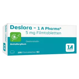 DESLORA-1A Pharma 5 mg filmdragerade tabletter, 100 kapslar