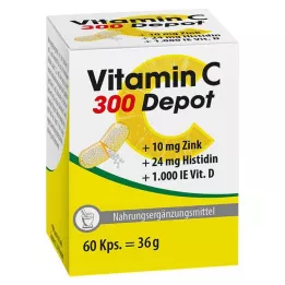 VITAMIN C 300 Depot+Zink+Histidin+D Kapslar, 60 Kapslar