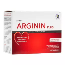 ARGININ PLUS Vitamin B1+B6+B12+folsyra filmdragerade tabletter, 240 st