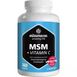 MSM HOCHDOSIERT+Vitamin C-kapslar, 360 st