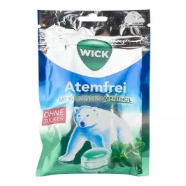 WICK Breathless Eukalyptusgodis utan sockerpåse, 72 g