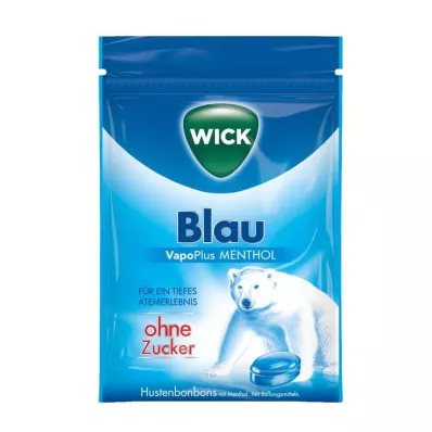 WICK BLAU Mentolgodis utan socker påse, 72 g