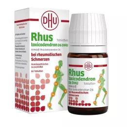 RHUS TOXICODENDRON D 6 Tablett mot reumatisk smärta, 80 st