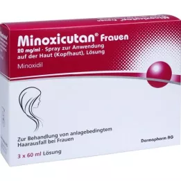 MINOXICUTAN Kvinnor 20 mg/ml Spray, 3X60 ml