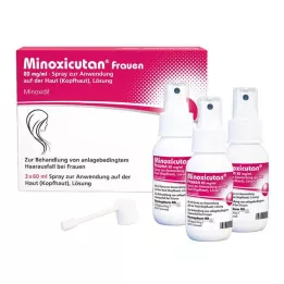 Minoxicutan® kvinnor 20 mg/ml spray, 3X60 ml