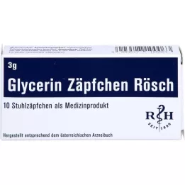 GLYCERIN ZÄPFCHEN Rösch 3 g mot förstoppning, 10 st