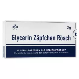 GLYCERIN ZÄPFCHEN Rösch 3 g mot förstoppning, 10 st