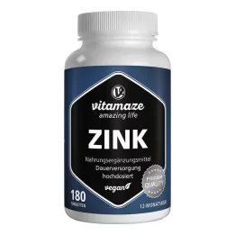 ZINK 25 mg högdoserade veganska tabletter, 180 st