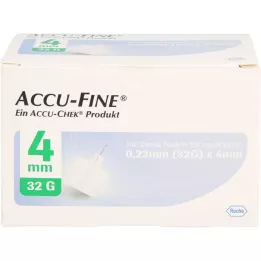 ACCU FINE sterila nålar för insulinpennor 4 mm 32 G, 100 st