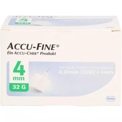 ACCU FINE sterila nålar för insulinpennor 4 mm 32 G, 100 st